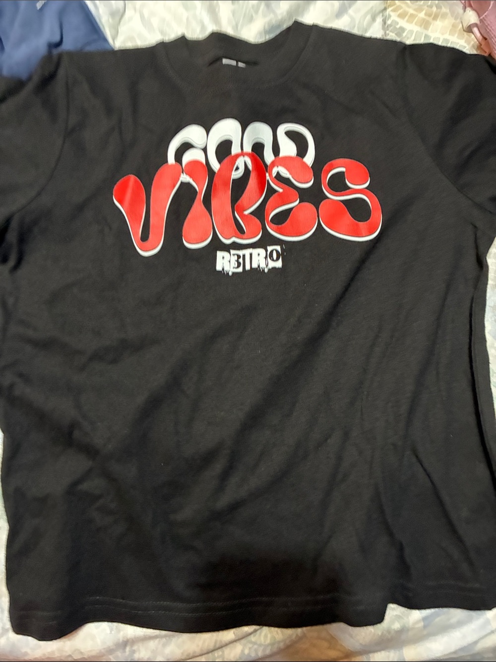 Good Vibes Graphic Tee - Black and Red